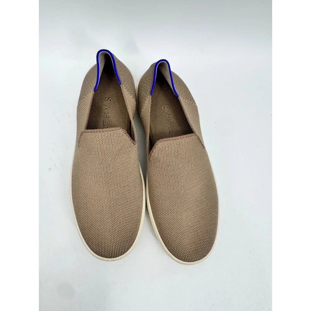 Rothy's The Sneaker Women 7 Taupe Knit Slip On Casual Sustainable Shoes